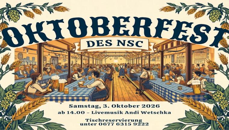 Oktoberfest des NSC mit vielen Gästen in Bierzelten und Livemusik von Andi Wetschka.