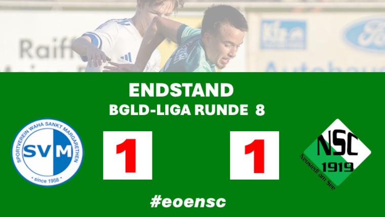 Fußball BGLD-Liga Endstand 1:1 zwischen SVM und NSC Neusiedl am See